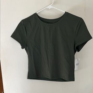DYM athletics forest green crop top